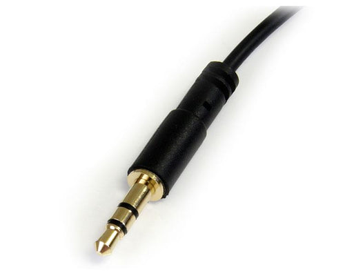 StarTech.com 1 ft Slim 3.5mm to Right Angle Stereo Audio Cable - M/M StarTech.com 1 ft Slim 3.5mm to Right Angle Stereo Audio Cable - M/M